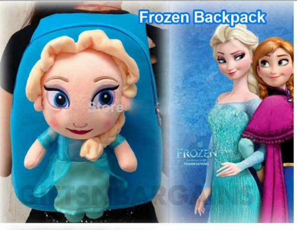 Disney Frozen Plush Doll Elsa Anna Backpack Kids Toddlers Kinder Bag Xmas Gift - Image 5