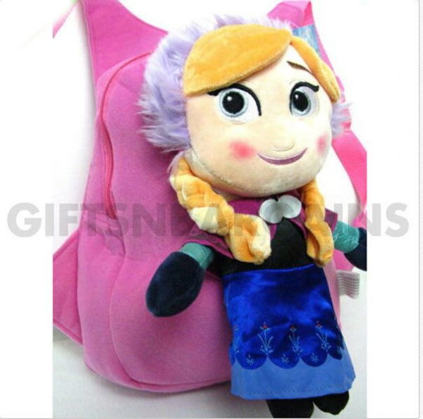 Disney Frozen Plush Doll Elsa Anna Backpack Kids Toddlers Kinder Bag Xmas Gift - Image 6