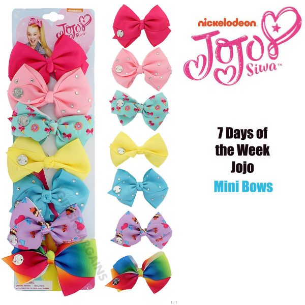 JoJo Siwa 7 Days of the Week Girls Hair Bow Licensed Rainbow Cupcake Donut Jo Jo - Image 3