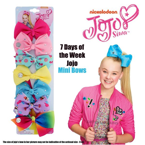 JoJo Siwa 7 Days of the Week Girls Hair Bow Licensed Rainbow Cupcake Donut Jo Jo - Image 6