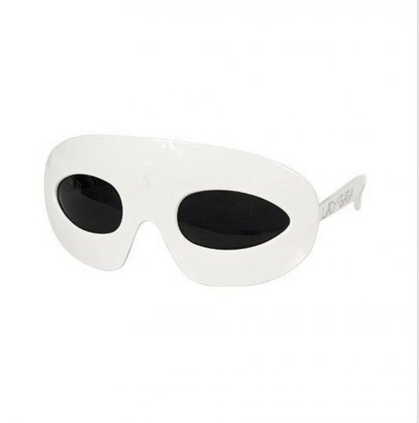 Lady Ga Ga Gaga Costume Glasses White Retro Lunettes Specs Accessory POP star - Image 3