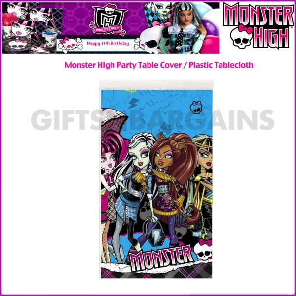 MATTEL MONSTER HIGH TABLE COVER CLOTH BIRTHDAY PARTY SUPPLIES 1.37M x 2.13M - Image 3