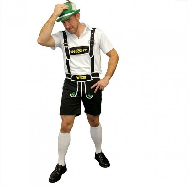 Mens Lederhosen Oktoberfest Octoberfest Bavarian German Beer Costume S: XL Adult