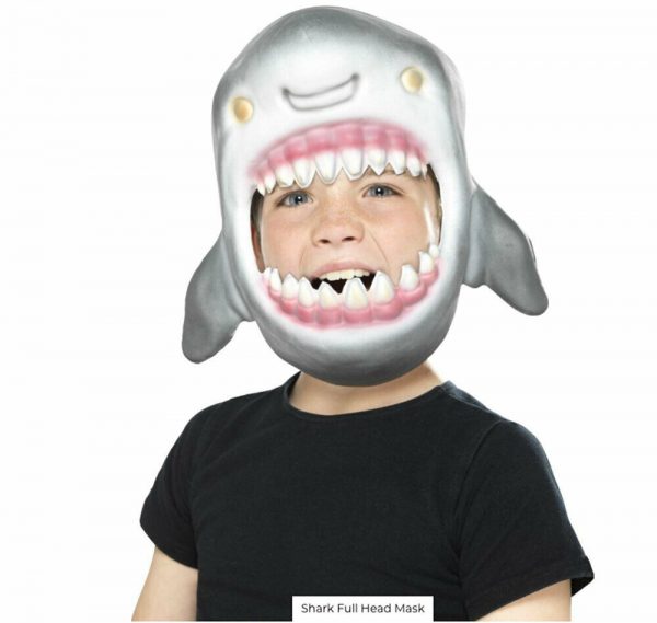 Oversized Shark Mask Kids Full Head Child Costume Accessory Baby Shark Marine