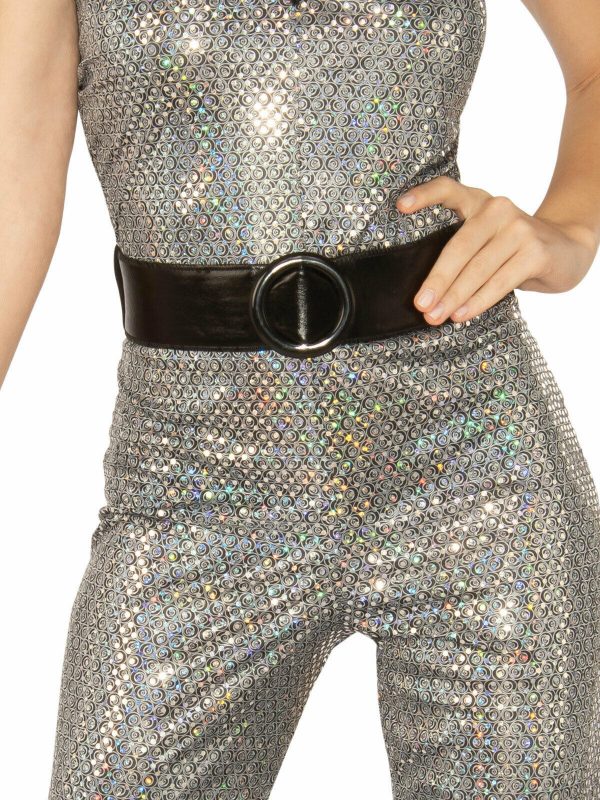 Silver Disco Diva 60's 70's Retro Pant Dress Party Adult Costume Swing Mod Dance - Image 6