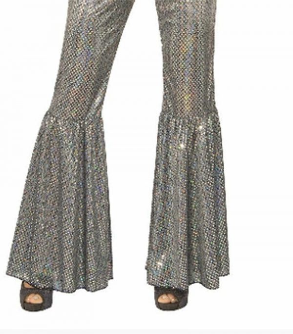 Silver Disco Diva 60's 70's Retro Pant Dress Party Adult Costume Swing Mod Dance - Image 7