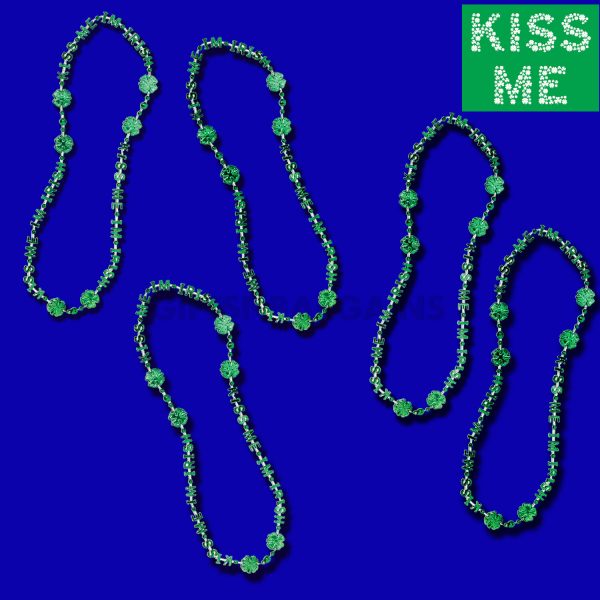 St Patricks Day Kiss Me I’m Irish Beads Party Necklace Paddy Pats Jewellery SALE - Image 4