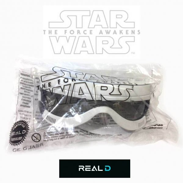 Star Wars The Force Awakens Real-D 3-D Stormtrooper Glasses Genuine Licensed - Image 3