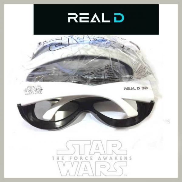 Star Wars The Force Awakens Real-D 3-D Stormtrooper Glasses Genuine Licensed - Image 5