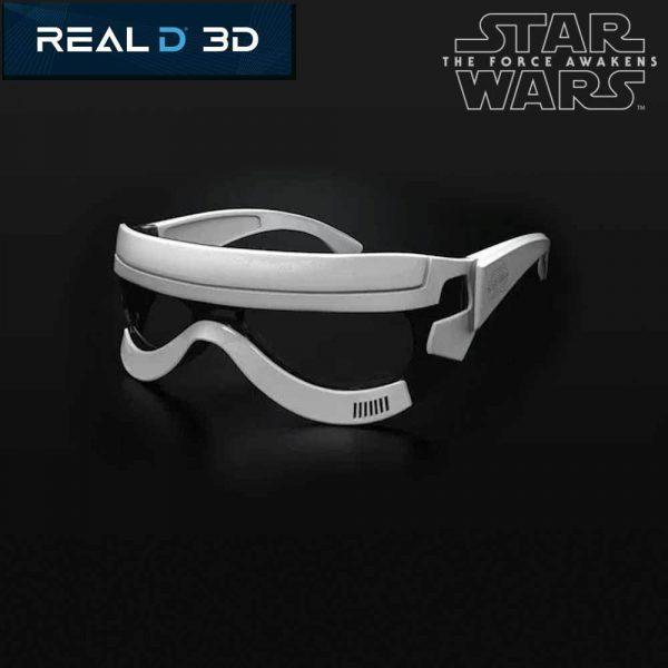 Star Wars The Force Awakens Real-D 3-D Stormtrooper Glasses Genuine Licensed