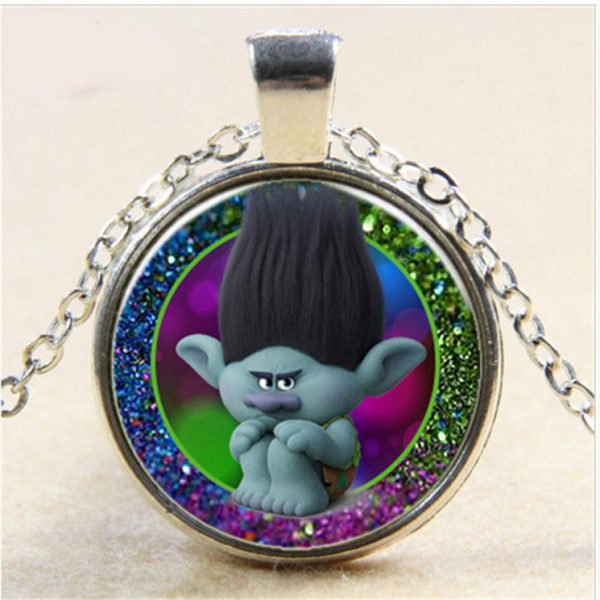 Trolls Chain Branch Poppy Necklace Pendant Girl Costume Jewellery Gemstone Cameo - Image 12