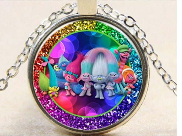 Trolls Chain Branch Poppy Necklace Pendant Girl Costume Jewellery Gemstone Cameo - Image 11