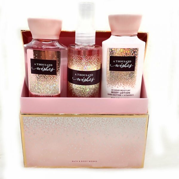 BATH & BODY WORKS  A Thousand Wishes MIST SHOWER LOTION BOX VALENTINE GIFT SET