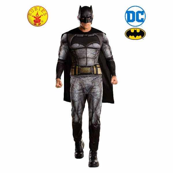 Batman Dawn of Justice Deluxe Costume Adult Men Superhero Muscle DC Licensed