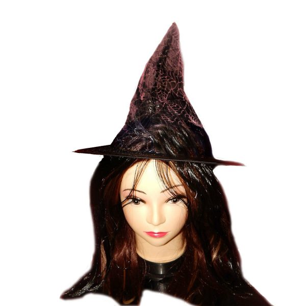 Black Silver Glitter Witch Hat Hair Halloween Costume Accessory Girl Child Kid - Image 3