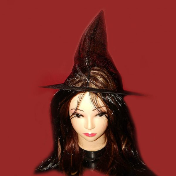 Black Silver Glitter Witch Hat Hair Halloween Costume Accessory Girl Child Kid - Image 5