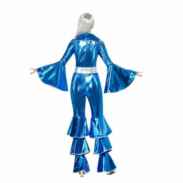 Blue Dancing Dream 70s ABBA Costume Pop Star 1970 Disco Fancy Dress - Image 5