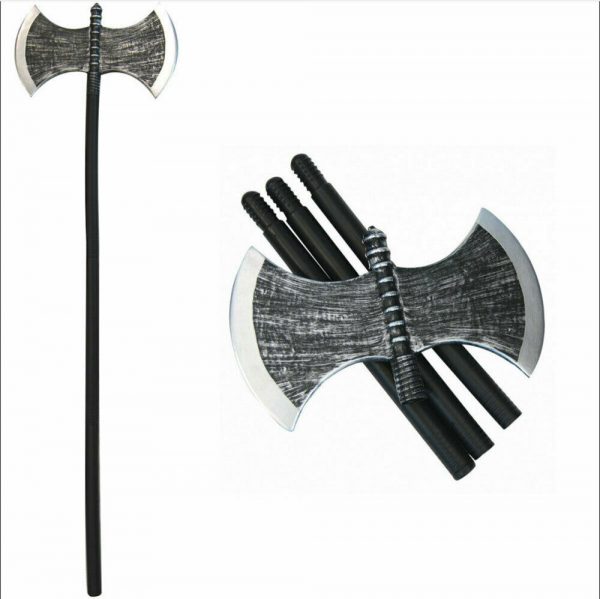 Collapsible Executioner's Axe Halloween 4 Pc Weapon Accessory 10x30 cm Long