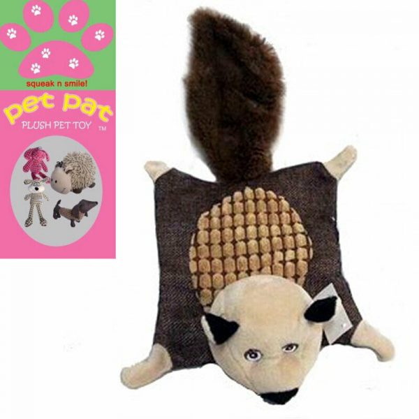 Flying Squirrel Pet Toy Dog Cat Puppy Soft Plush Tug Fetch Squeaky Sound 37cm