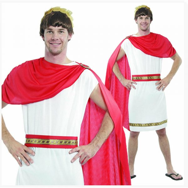 Julius Caesar Emperor Roman Medieval King Costume Book Week Adult Men Toga