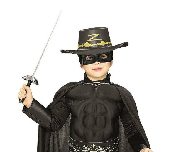 LICENSED DELUXE ZORRO CHILD BOYS MUSCLE CHEST FANCY DRESS HALLOWEEN COSTUME 5-7y - Image 4