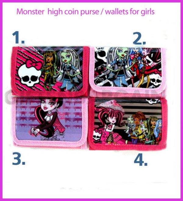 MONSTER HIGH WALLET GIRLS COIN CHANGE PURSE MONEY BAG XMAS GIFT PARTY FAVOURS