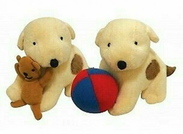 PLUSH SOFT TOY Classic Spot the Dog Sitting w Teddy Bear / Ball Eric Hill Child