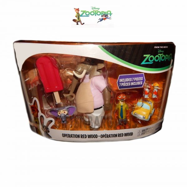 TOMY Disney Zootopia Toy Figure Play Set Operation Red Wood Kids Gift 7 Pc Nick