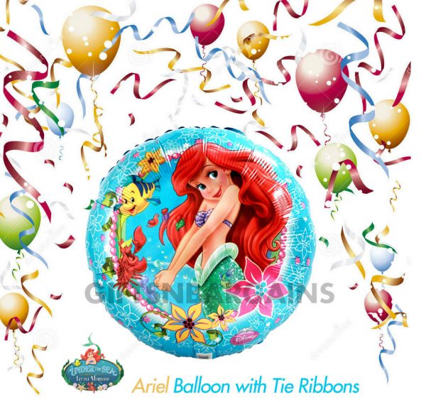 Ariel The Little Mermaid 17" Foil Balloon Disney Birthday Party Supplies - Image 3