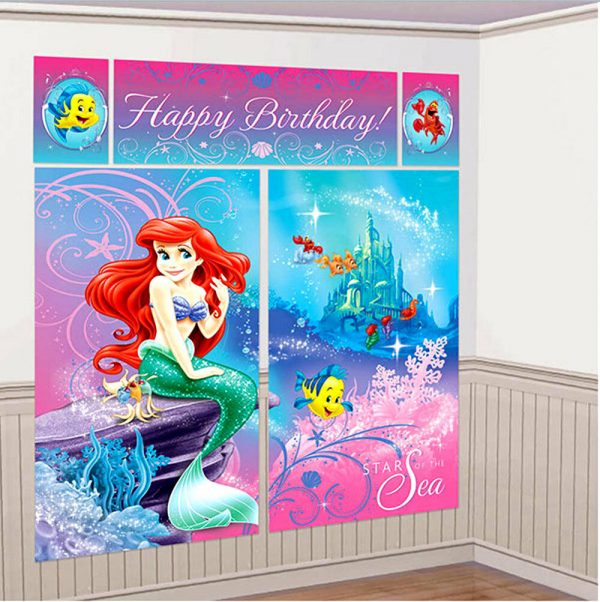 Ariel The Little Mermaid 17" Foil Balloon Disney Birthday Party Supplies - Image 4