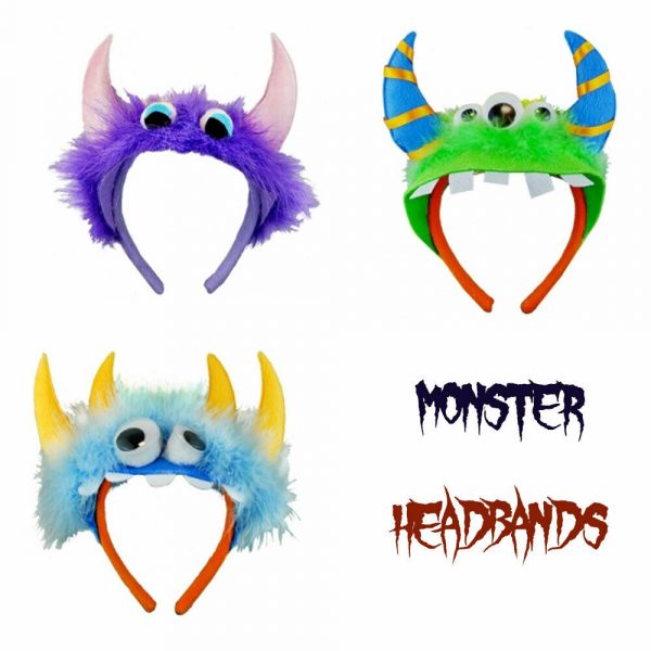 Beistle Furry Child Monster Eyeballs Headband Horns HALLOWEEN COSTUME Accessory