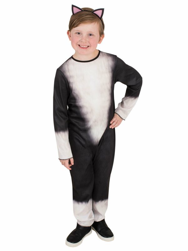 Black Cat Costume Kids Child Boys Girls Animal Fancy Dress up Halloween Kitty - Image 5