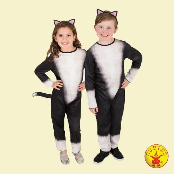 Black Cat Costume Kids Child Boys Girls Animal Fancy Dress up Halloween Kitty