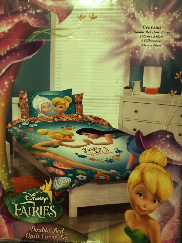 Disney Fairies Tinkerbell Quilt Cover Set Single Bed Girl Bed Doona Duvet - Image 6