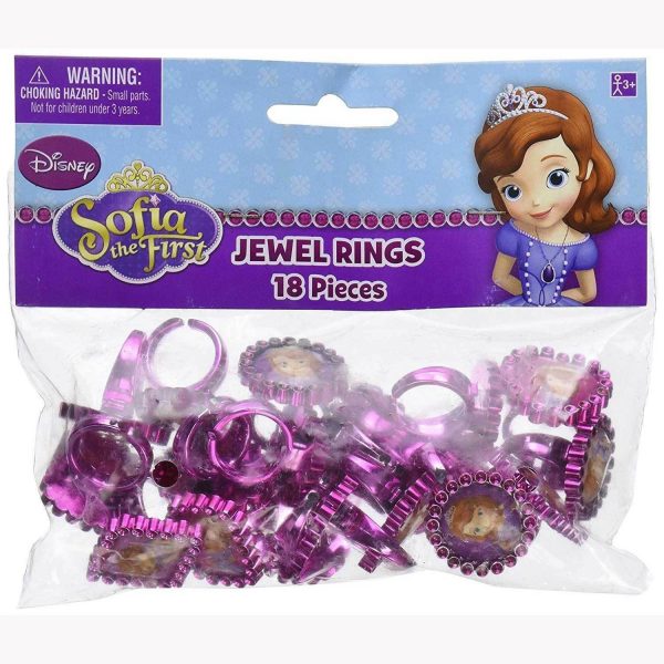 Disney Sofia the First Jewel Ring Princess Birthday Party 18 Loot Bag Favours