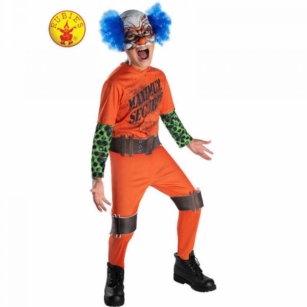 ESCAPED JAIL MAD PRISONER CONVICT COSTUME CHILD HALLOWEEN PENNYWISE CLOWN IT - Image 3