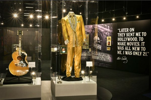 Elvis Presley Grand Heritage Costume Men Gold Lame Suit Flashy Collectors Edn - Image 5