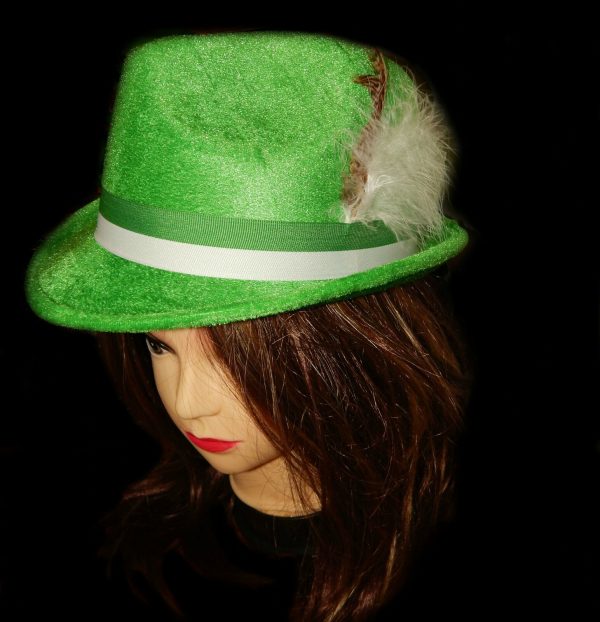 Green Oktoberfest German Alpine Hat - Green - Image 3