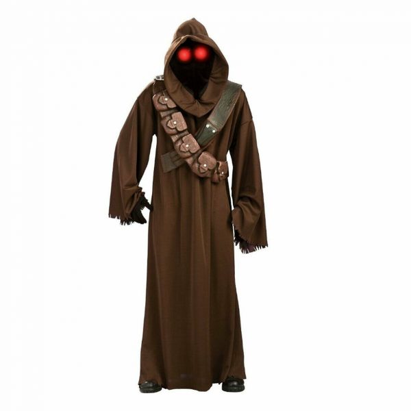 JAWA STAR WARS ADULT MENS ALIEN COSTUME HALLOWEEN W LIGHT-UP MASK & BANDOLIER - Image 3