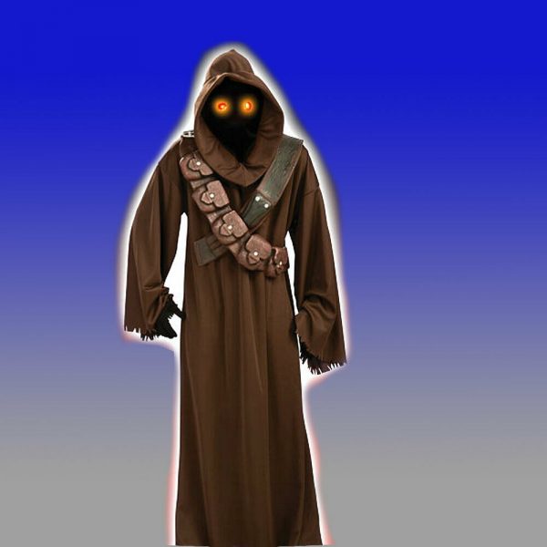 JAWA STAR WARS ADULT MENS ALIEN COSTUME HALLOWEEN W LIGHT-UP MASK & BANDOLIER - Image 4