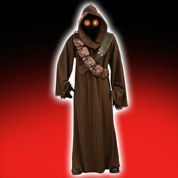 JAWA STAR WARS ADULT MENS ALIEN COSTUME HALLOWEEN W LIGHT-UP MASK & BANDOLIER - Image 6