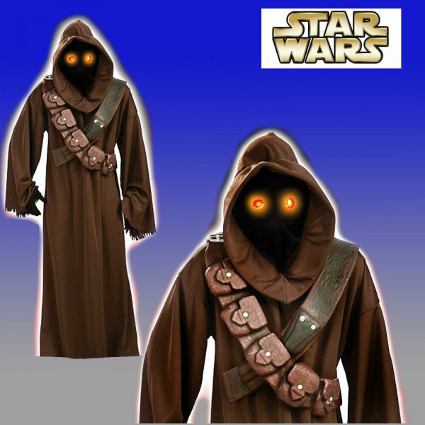 JAWA STAR WARS ADULT MENS ALIEN COSTUME HALLOWEEN W LIGHT-UP MASK & BANDOLIER - Image 8