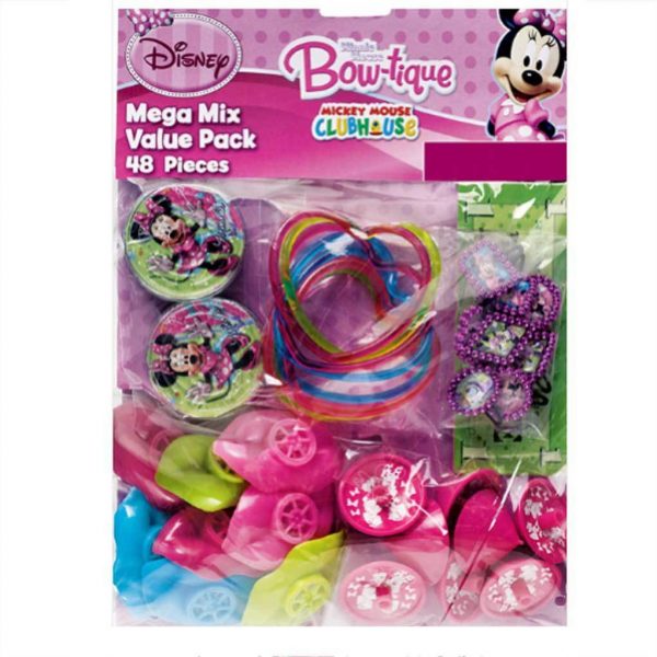 MINNIE MOUSE BOW-TIQUE 48 PIECE MEGA MIX BIRTHDAY PARTY FAVOUR PACK GIRLS TOYS - Image 6