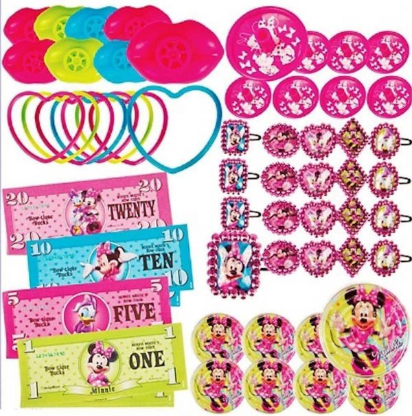 MINNIE MOUSE BOW-TIQUE 48 PIECE MEGA MIX BIRTHDAY PARTY FAVOUR PACK GIRLS TOYS