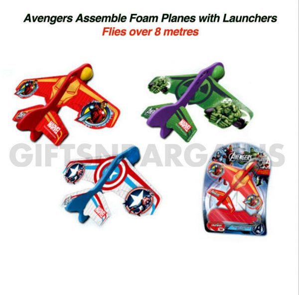 Marvel Avengers Foam Planes Flying Toy+Launchers Captain America, Iron Man, Hulk - Image 3