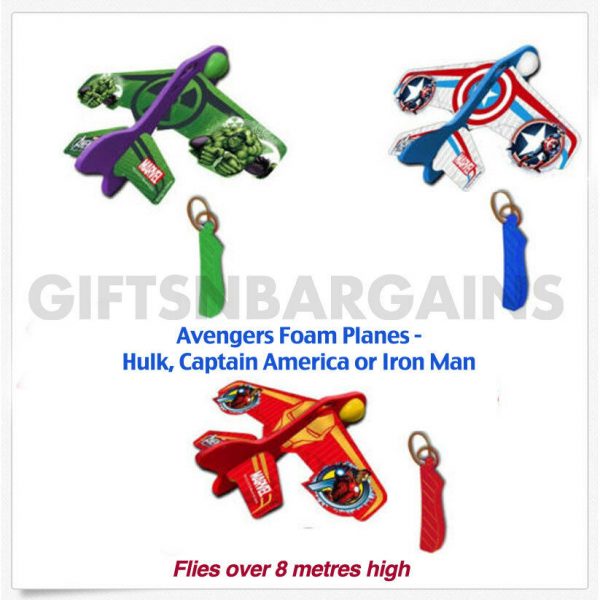 Marvel Avengers Foam Planes Flying Toy+Launchers Captain America, Iron Man, Hulk - Image 4