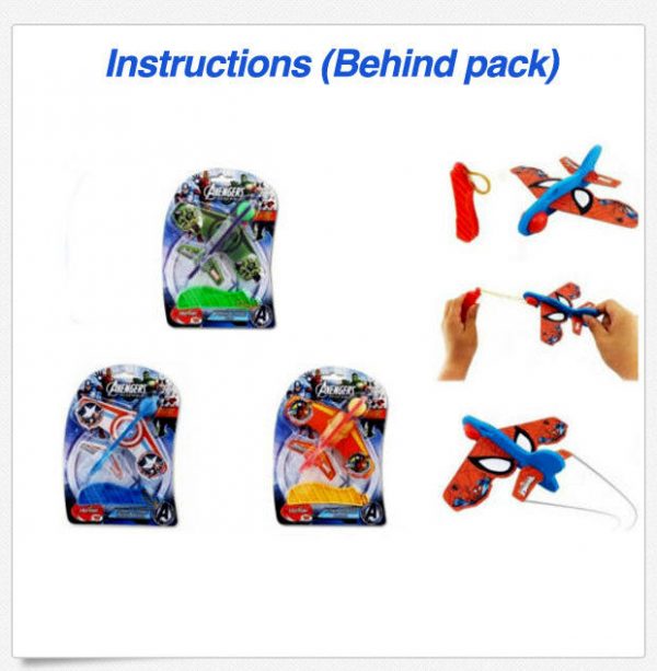 Marvel Avengers Foam Planes Flying Toy+Launchers Captain America, Iron Man, Hulk - Image 5