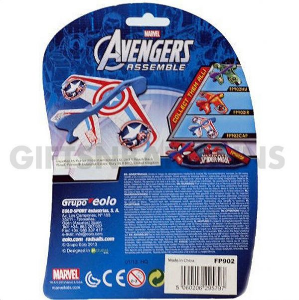 Marvel Avengers Foam Planes Flying Toy+Launchers Captain America, Iron Man, Hulk - Image 8