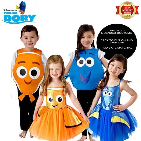 Official Nemo Clown Fish Costume Toddler 1-3y Child Kids Orange Ocean Tabard - Image 5