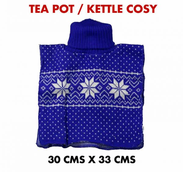 Purple Knitted Tea Pot Kettle Cosy Cozy Hot Water Bottle Cover Warmer Winter - Image 3